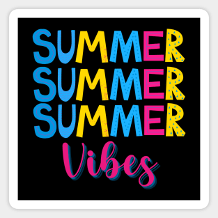 Bright Colorful Summer Vibes Text Magnet